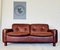 Cognac Leather 2 Person Sofa by Sigurd Resell, 1970s 1