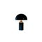 Lampes de Bureau Atollo Medium et Small Noires par Vico Magistretti pour Oluce, Set de 2 3