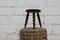 Vintage French Wooden Milking Stool or Plant Stand 7