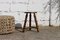 Vintage French Wooden Milking Stool or Plant Stand, Image 2