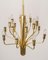 Mid-Century Brass Chandelier from Staff, 1970s 4