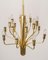 Mid-Century Brass Chandelier from Staff, 1970s, Image 4
