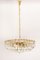 Large Gilt Brass and Crystal Chandelier from Palwa, Germany, 1970s 2