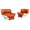 Mid-Century Italian Brown Leather Flou Armchairs by Betti for Habitat IDS, 1970s, Set of 2, Image 1