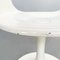 Italian Space Age White Plastic Round Chairs, 1970s, Set of 6 8