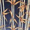 Butaca italiana Mid-Century moderna de bambú y tela, años 80, Imagen 12