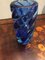 Mid-Century Modern Vase aus Blauem Murano Glas 5