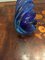 Mid-Century Modern Vase aus Blauem Murano Glas 8