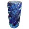 Jarrón moderno Mid-Century de cristal de Murano azul, Imagen 1