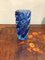 Mid-Century Modern Vase aus Blauem Murano Glas 2