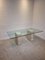 Italian Dining Table in Travertine with Glass Top, 1970s 3