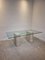 Italian Dining Table in Travertine with Glass Top, 1970s 4