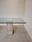 Italian Dining Table in Travertine with Glass Top, 1970s 5