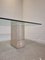 Italian Dining Table in Travertine with Glass Top, 1970s 8