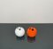 Italienische Bowling Ball Vasen aus Keramik in Orange & Weiß von Il Picchio, 1970er, 2er Set 6