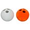 Italian Bowling Ball Vases in Orange and White Ceramic by Il Picchio, 1970s, Set of 2, Image 1