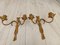 Antike französische Rokoko Wandkerzenhalter aus vergoldetem Messing, 2er Set 7