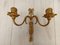 Antique French Rococo Wall Candleholders in Gilt Brass, Set of 2, Image 2