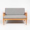 Mid-Century Two Seater Sofa in Beech by George Stone 1