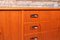 Credenza Mid-Century in teak con maniglie in palissandro intagliato, Immagine 11