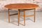 Mid-Century Oval Dining Table in Teak with Drop Leaf 2