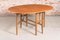 Mid-Century Oval Dining Table in Teak with Drop Leaf 3
