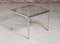 Mid-Century Square Coffee Table in Chrome and Glass, 1970s 2