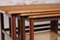 Mid-Century Danish Nesting Tables in Teak with Rattan Magazine Shelf 12