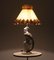 Lámpara de mesa Faisán de porcelana, años 50, Imagen 3
