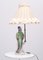 Lámpara de mesa Faisán de porcelana, años 50, Imagen 8