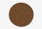 Alfombra circular lisa marrón de Marqqa, Imagen 1