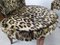 Vintage Leopard Bridge Chair, 2er Set 9