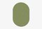 Light Green Oval Plain Rug from Marqqa, Image 1