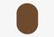 Alfombra lisa ovalada marrón de Marqqa, Imagen 1