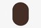Tappeto ovale color cioccolato di Marqqa, Immagine 1