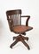 English Captains Office Swivel Desk Chair by Hillcrest Adjustable Edwardian, 1920s 3