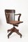 English Captains Office Swivel Desk Chair by Hillcrest Adjustable Edwardian, 1920s 1