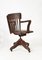 English Captains Office Swivel Desk Chair by Hillcrest Adjustable Edwardian, 1920s 5