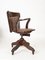 English Captains Office Swivel Desk Chair by Hillcrest Adjustable Edwardian, 1920s 2