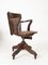 English Captains Office Swivel Desk Chair by Hillcrest Adjustable Edwardian, 1920s, Image 2