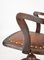English Captains Office Swivel Desk Chair by Hillcrest Adjustable Edwardian, 1920s, Image 7