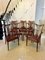 Victorian Mahogany Inlaid Dining Chairs, Set of 10 1