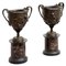 Antike italienische Tazzas im pompejanischen Stil aus Bronze, 2er Set 1