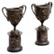 Antique Italian Pompeian Style Tazzas in Bronze, Set of 2 1