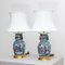 Antique Chinese Table Lamps with Porcelain Base, Set of 2 2