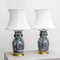 Antique Chinese Table Lamps with Porcelain Base, Set of 2 15