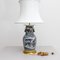 Antique Chinese Table Lamps with Porcelain Base, Set of 2, Image 5