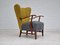 Dänischer Relax Sessel aus Wollstoff & Eiche, 1950er 1