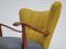 Danish Relax Wool Fabric & Oak Armchair, 1950s 13