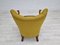 Danish Relax Wool Fabric & Oak Armchair, 1950s 9